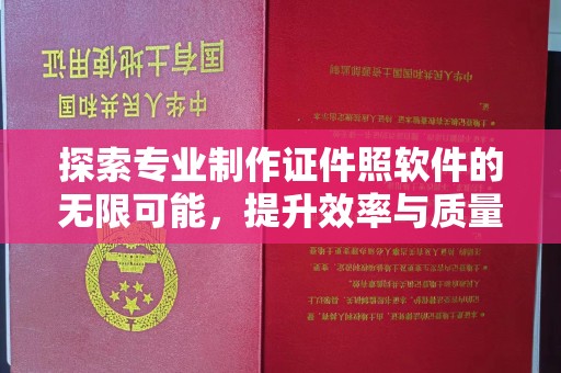 库车探索专业制作证件照软件的无限可能，提升效率与质量