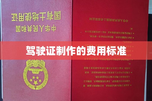 库车驾驶证制作的费用标准